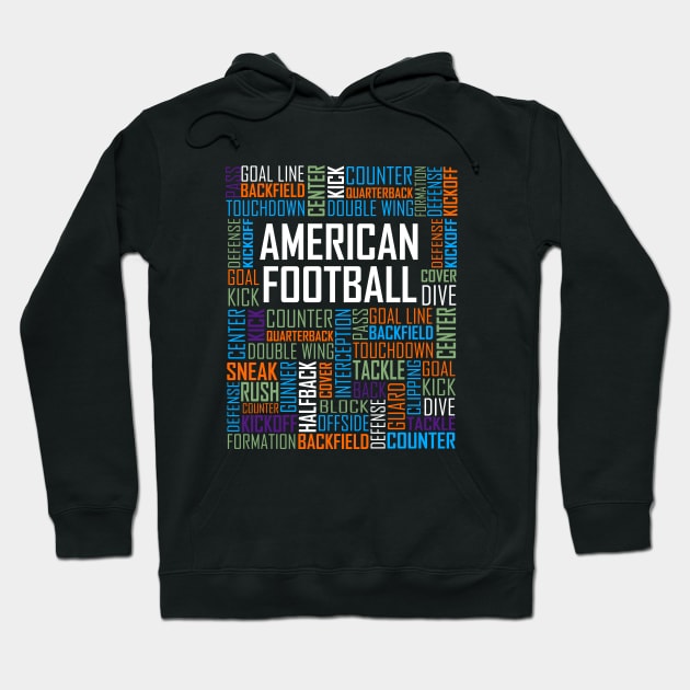 American Football Lovers Design Hoodie by LetsBeginDesigns